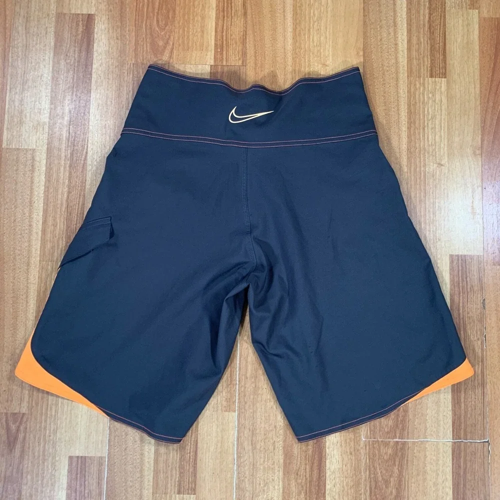 Nike Swim‎ Trunks Mens Size 30 Gray Orange Board Shorts